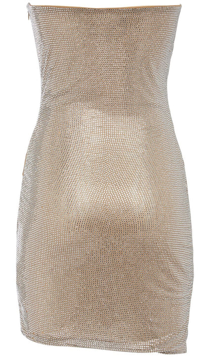 Crystal-Embellished Mini Dress