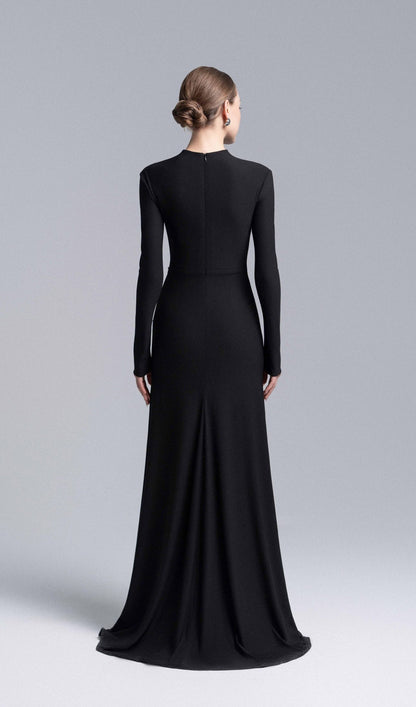 Bodice Mermaid Maxi Dress In Black