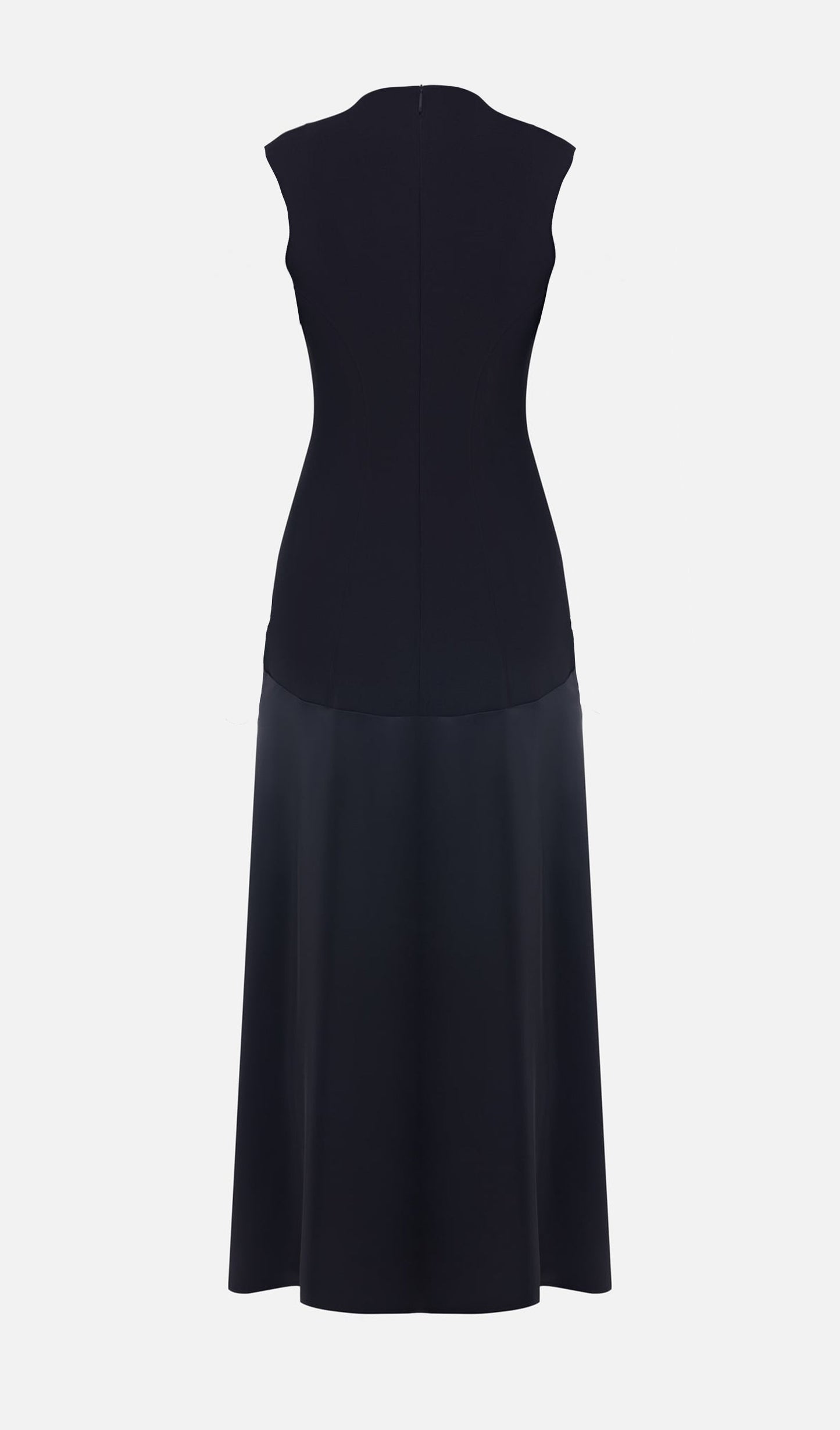 Knitted Satin Sleeveless Maxi Dress