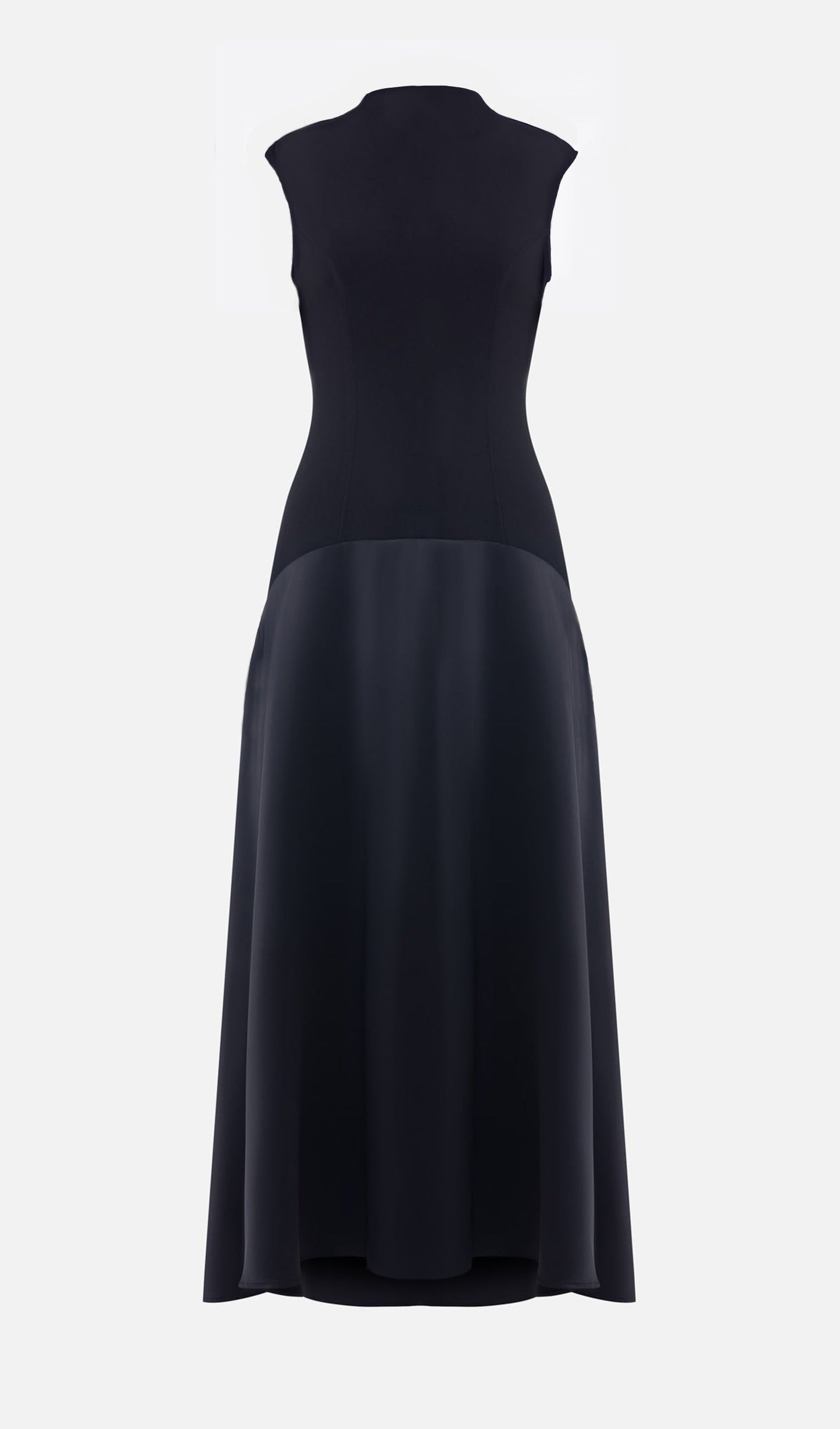 Knitted Satin Sleeveless Maxi Dress