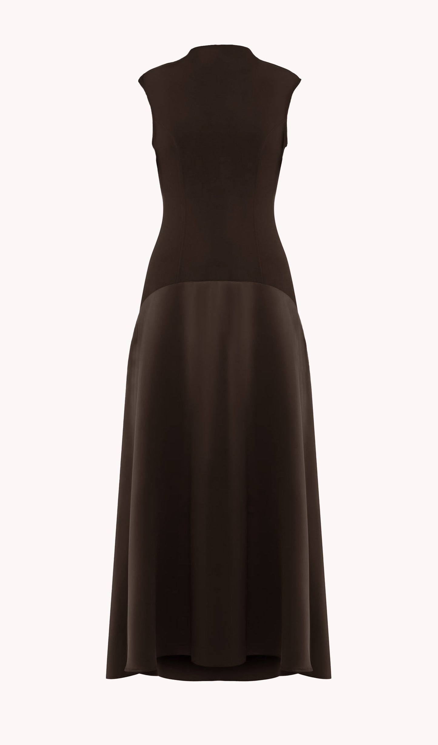 Knitted Satin Sleeveless Maxi Dress