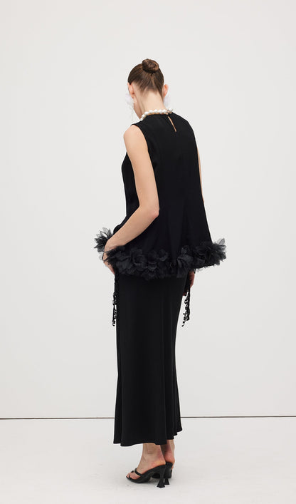 Sleeveless Ruffle Maxi Dress Sets