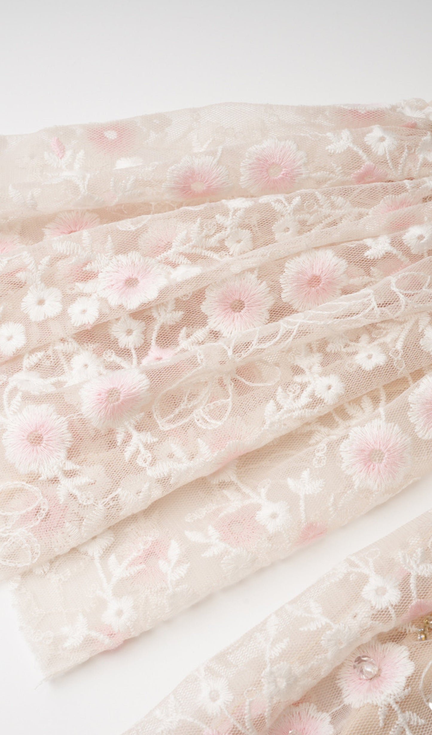 Embroidered Flower Sequins Mesh Maxi Dress