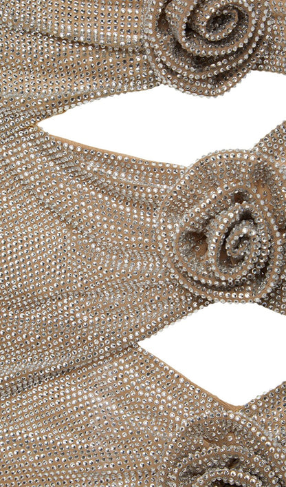 Crystal-Embellished Mini Dress