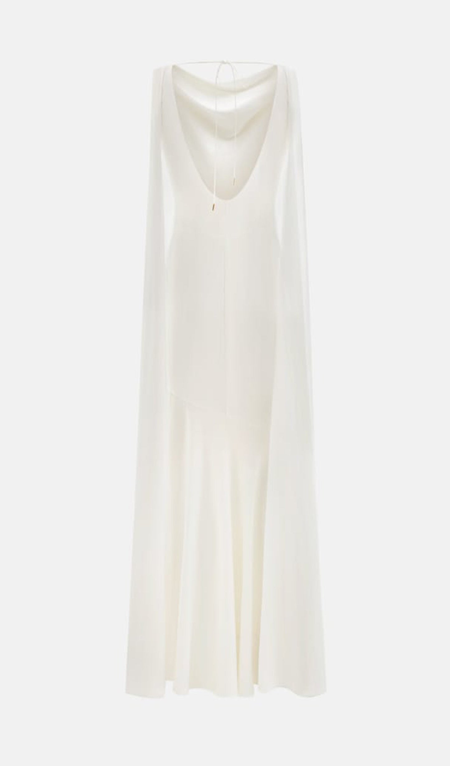 Solid Satin Flared Maxi Dress