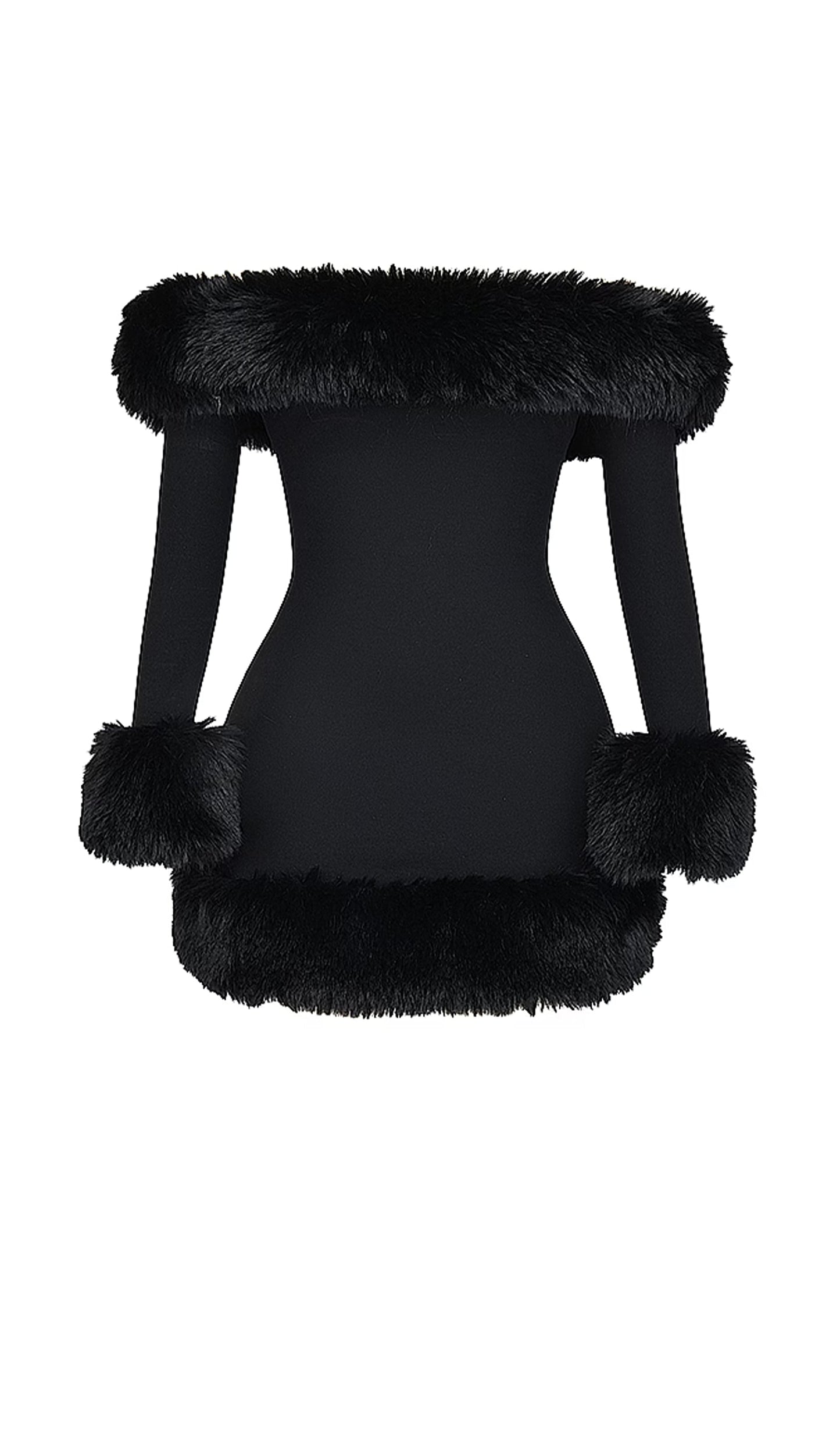 Black Off The Shoulder Mini Dress