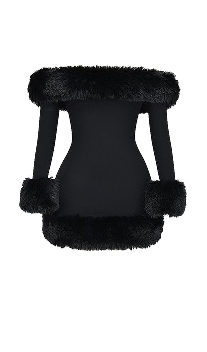 Black Off The Shoulder Mini Dress