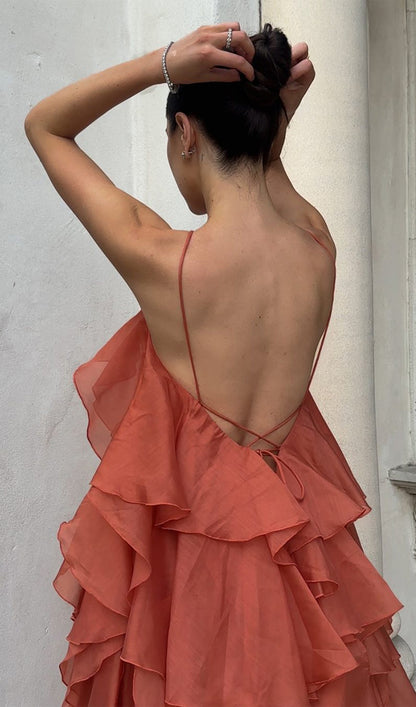 Halter Layered Maxi Dress