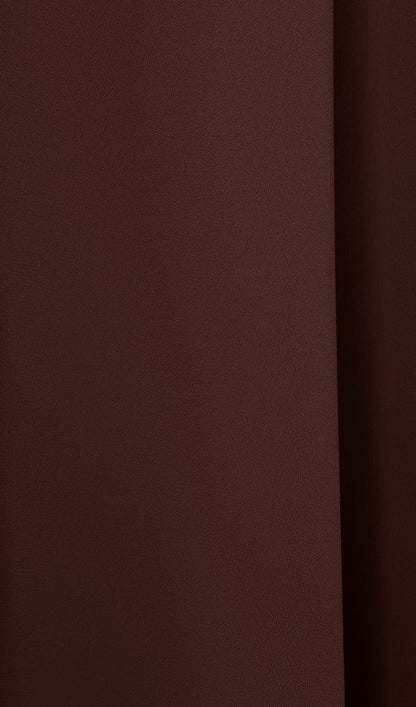 Mini Dress With Flowing Cape In Brown