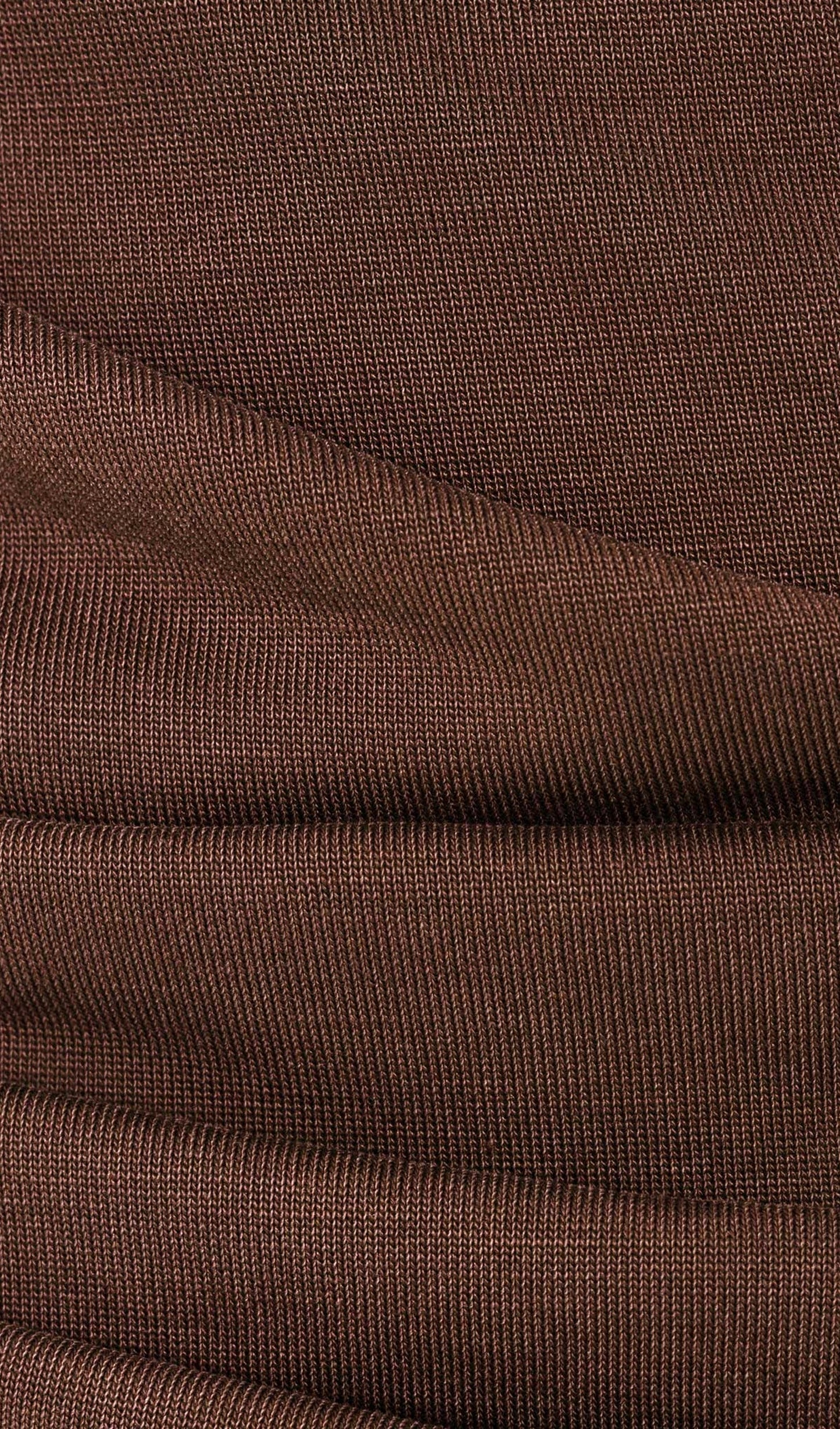 Jersey Long Sleeve Top In Brown
