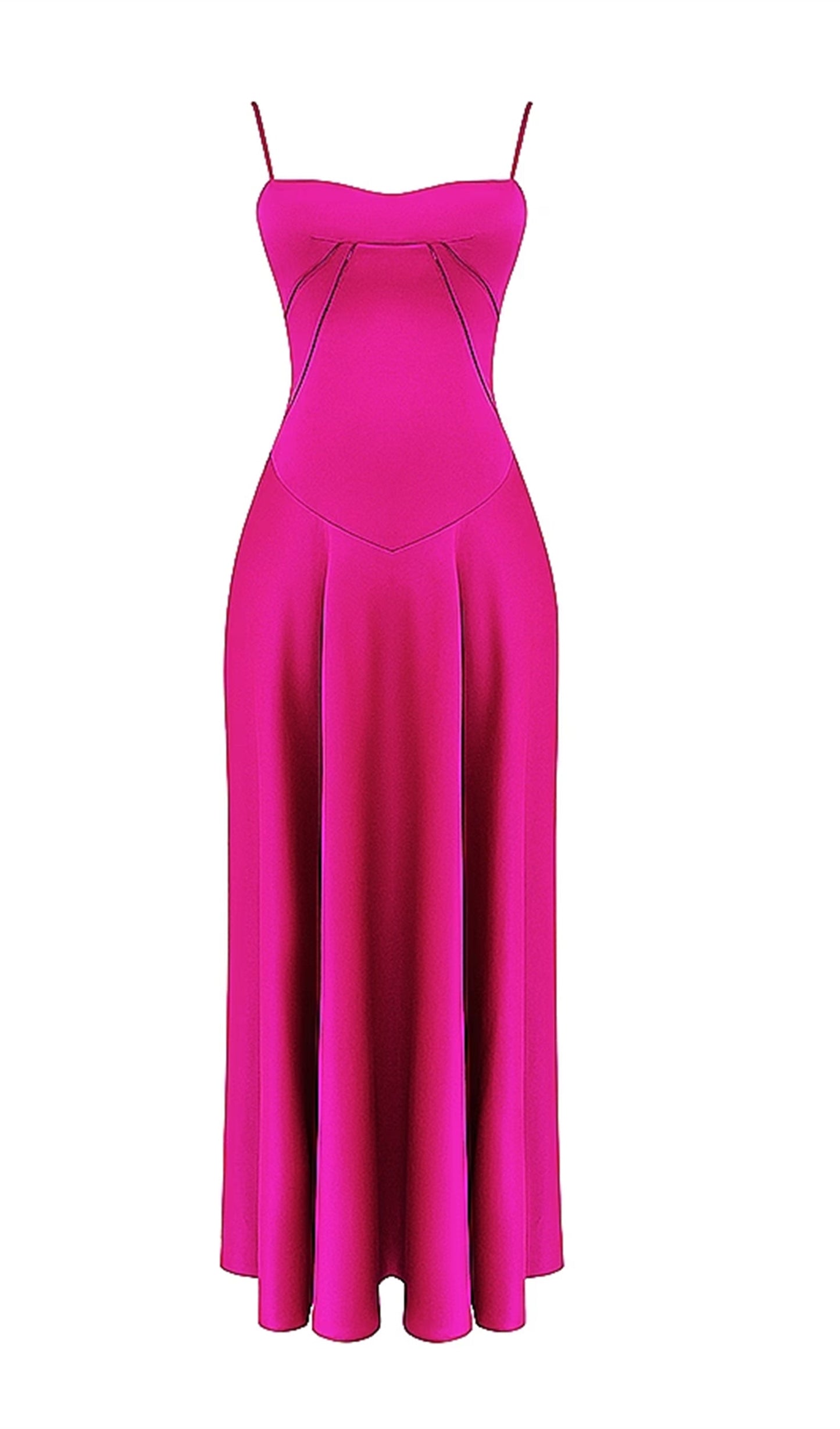 Satin Lace Up Maxi Dress