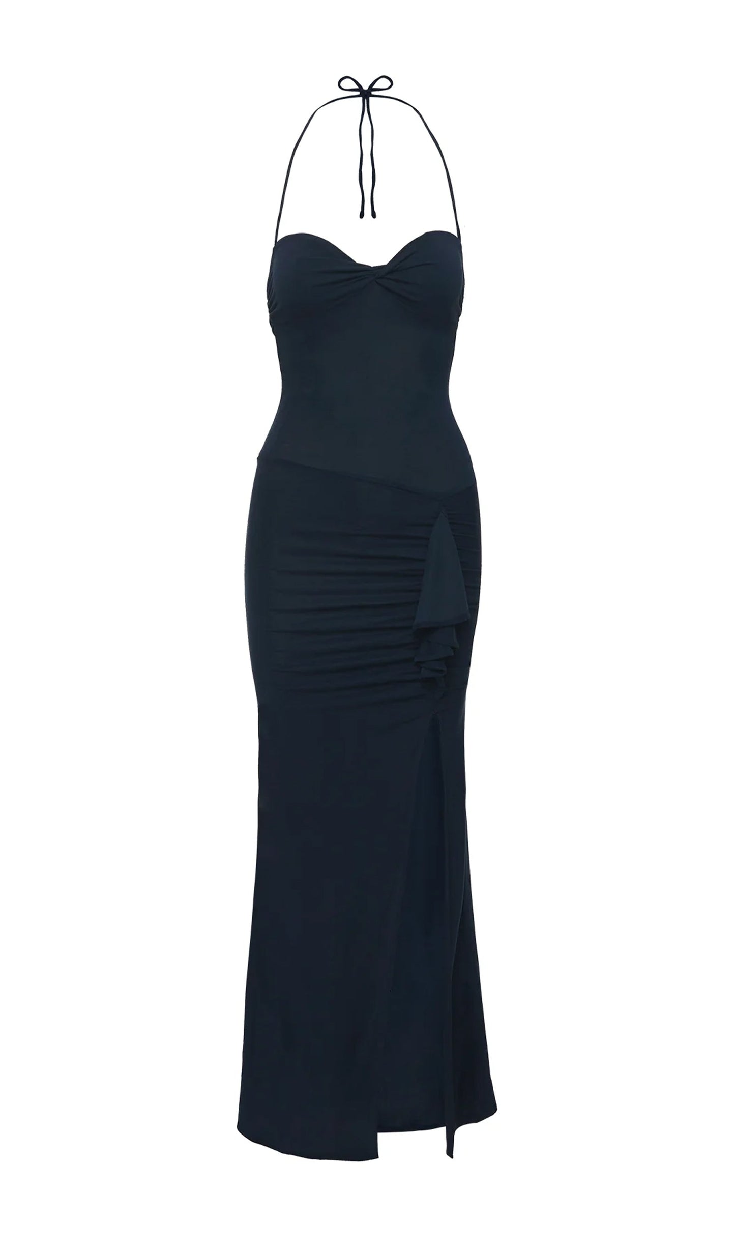 Ruffle Maxi Dress Navy