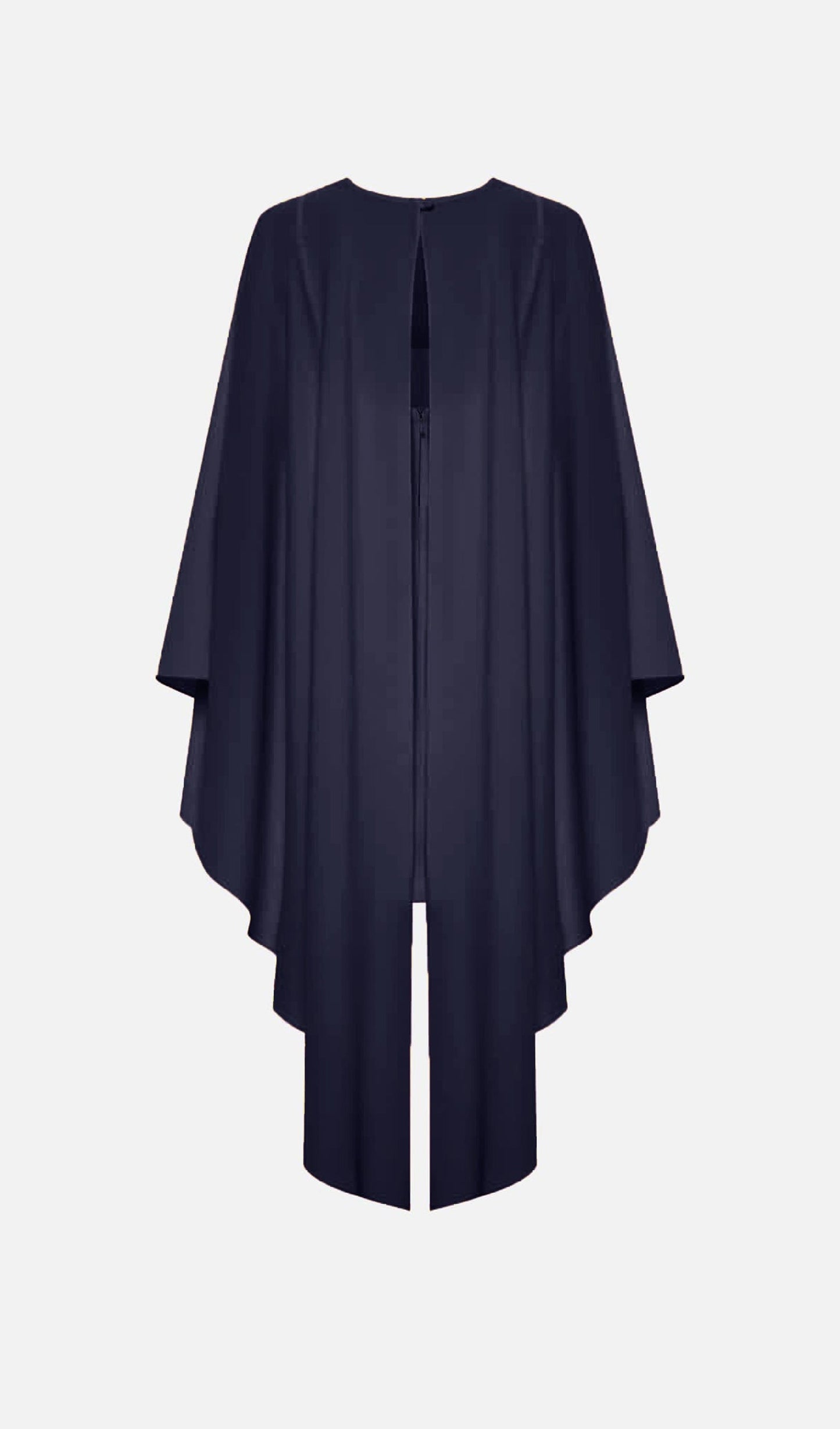 Mini Dress With Flowing Cape In Navy