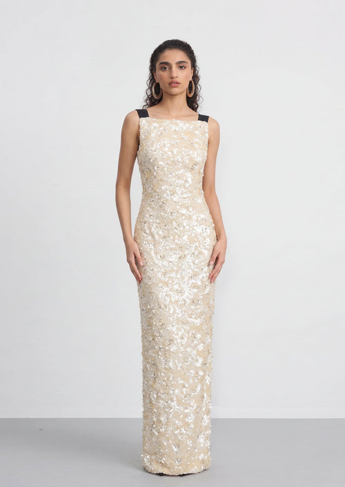 Shanae  Sequin Beading Maxi Dress