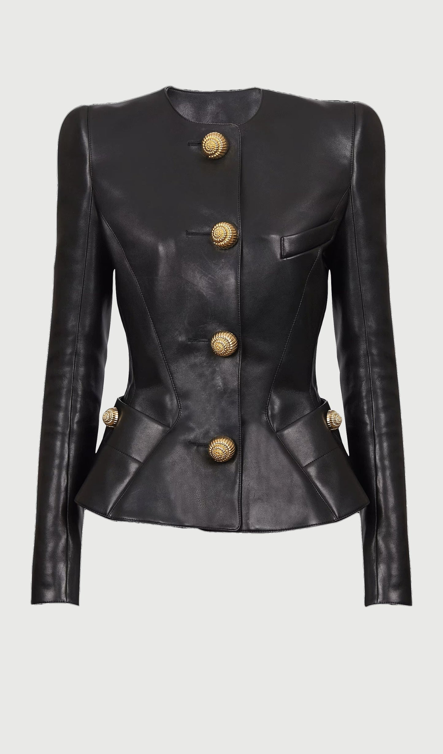 Peplum Leather Jacket