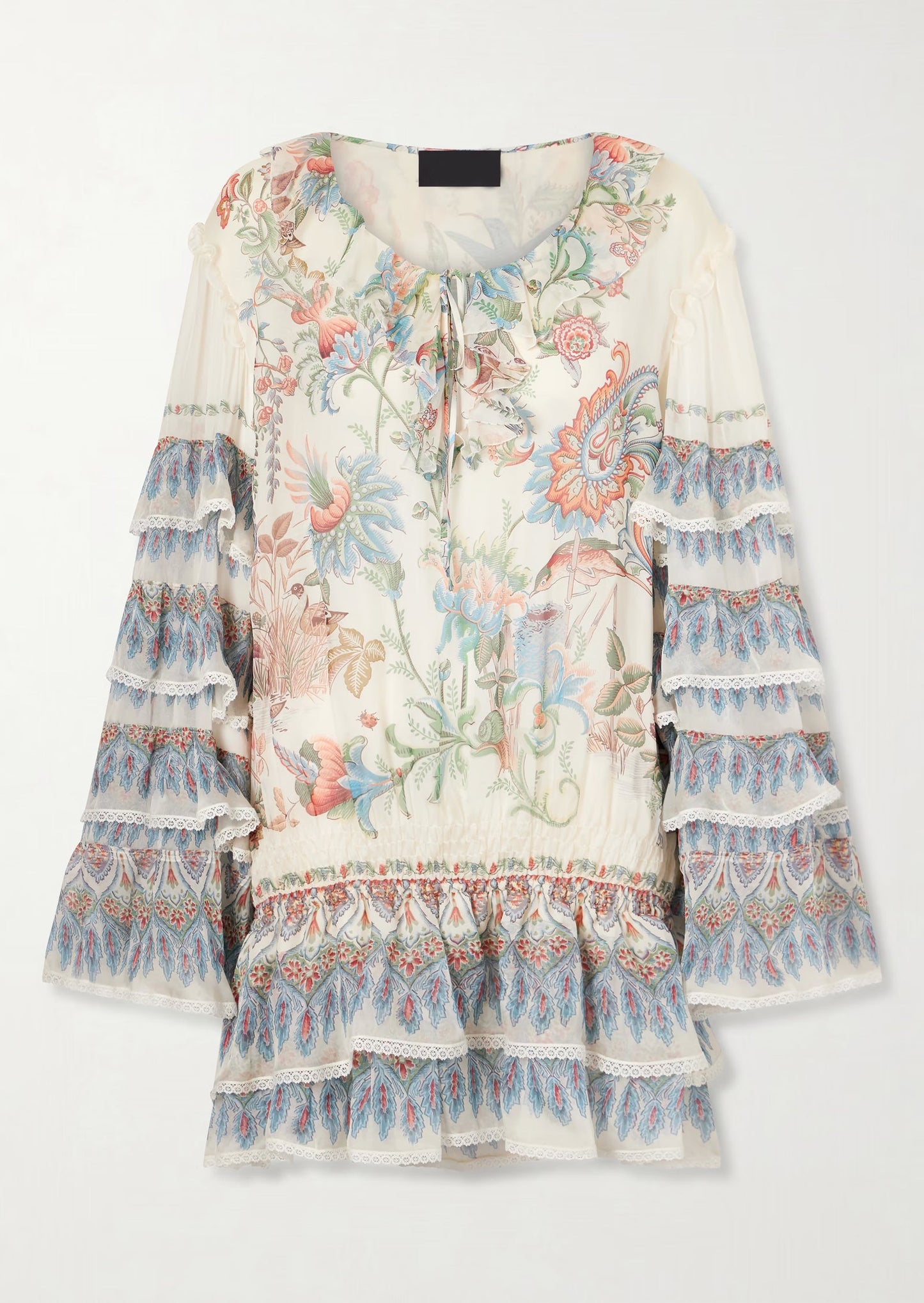 Delia Ruffled Mini Tunic Dress