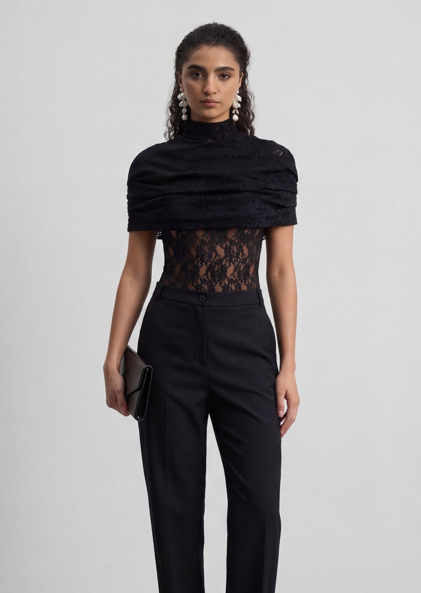 Emilia Lace Sheer Wrap Top