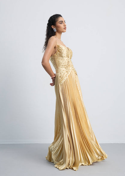 Noor Elegance Hiba Diamond Knot Maxi Dress
