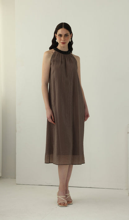 Halter Neck Relaxed Fit Maxi Dress
