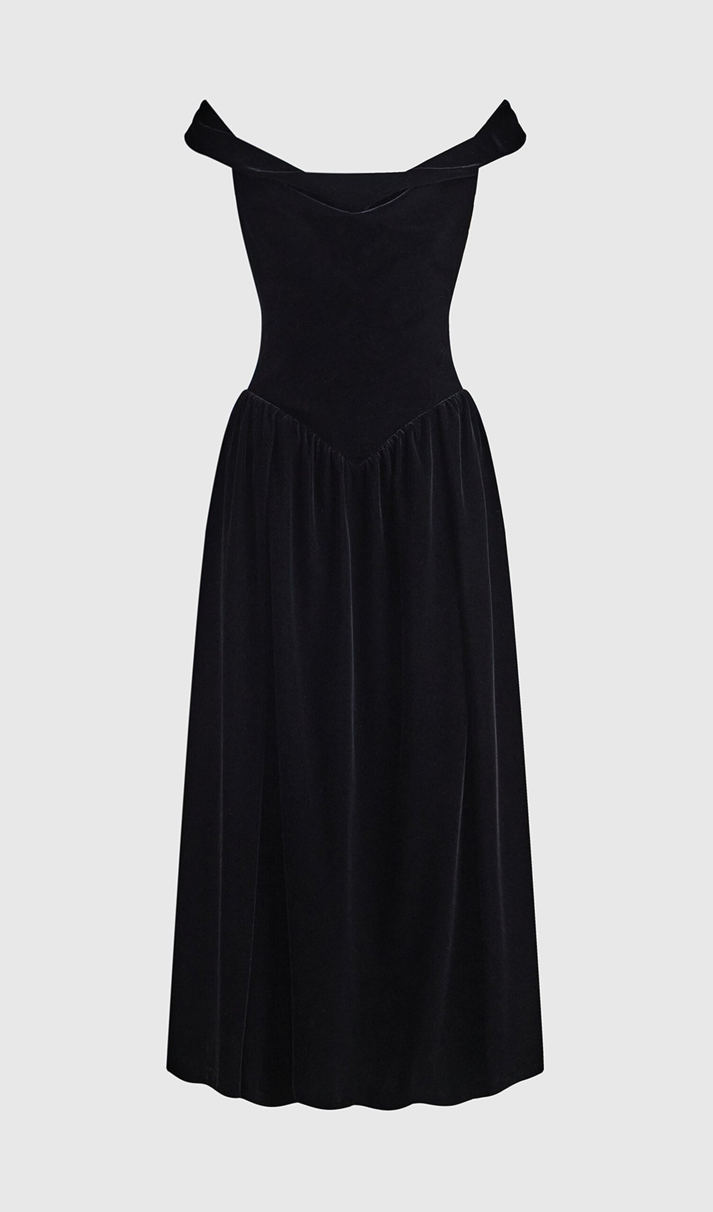 Black Velvet Evening Gown