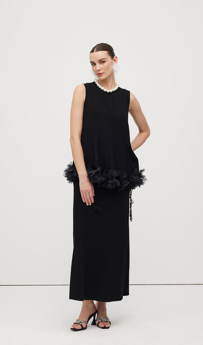 Braided Belted Maxi Skirt