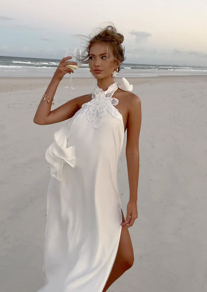 Sienna Halter Neck Split Maxi Dress