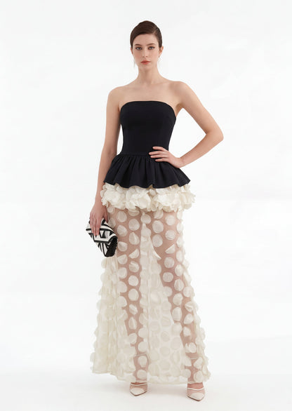 Bronx Flower Mesh Maxi Dress