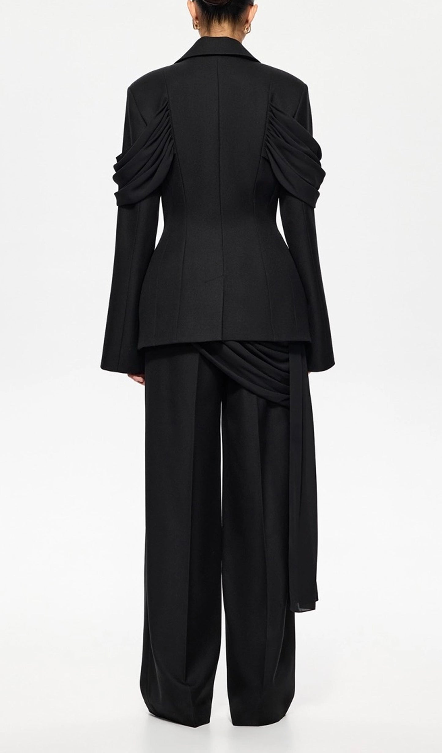 Panels  Suiting Jacket & Straight-Leg Trousers Set