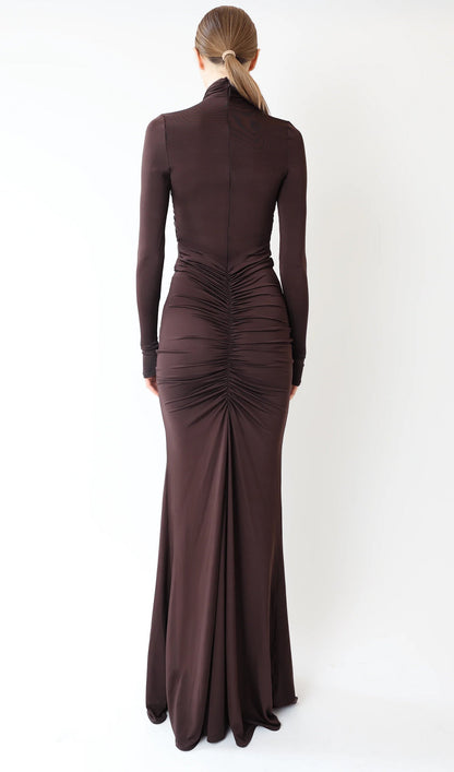 Jersey Hollow Out Maxi Dress