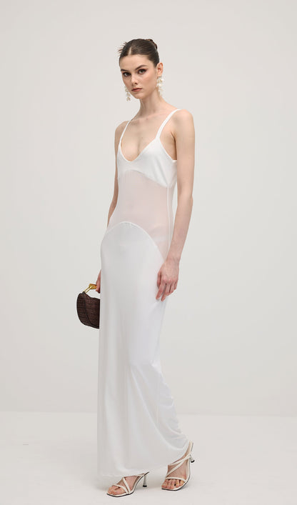 Sheer Knit Curve Maxi Dress