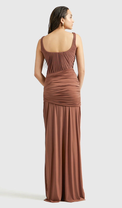 Layali Rose Corset Gown With Draped Waist
