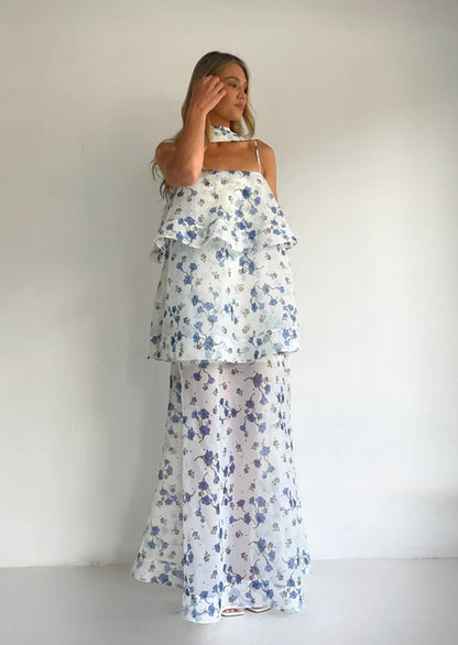 Issy Maxi Dress In Blue Bell