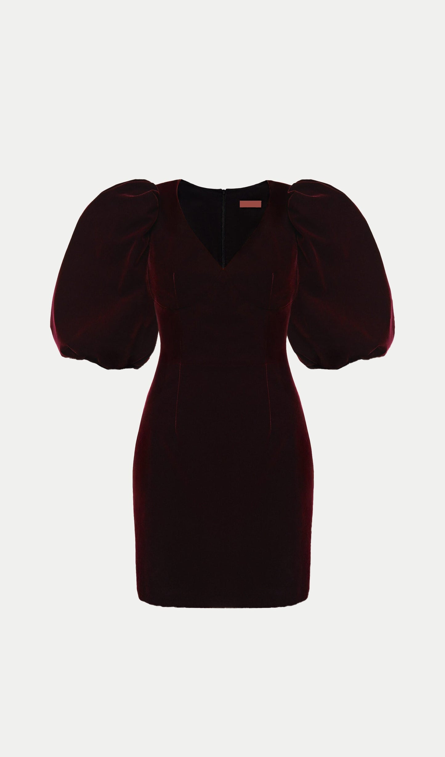 Velvet Puff Sleeve Mini Dress
