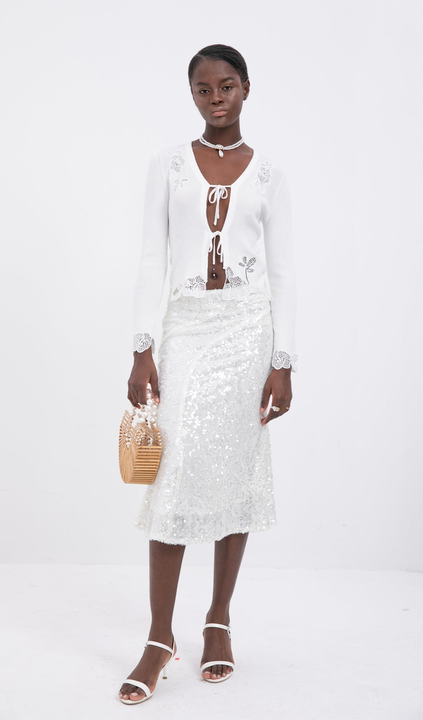 Mermaid Sequined Slim Midi Skirt