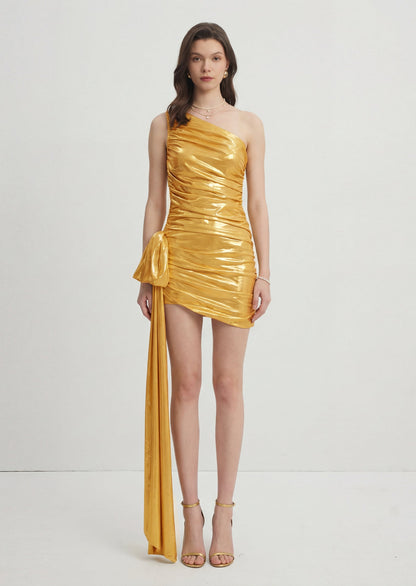 Noor Elegance One Shoulder Mini Dress