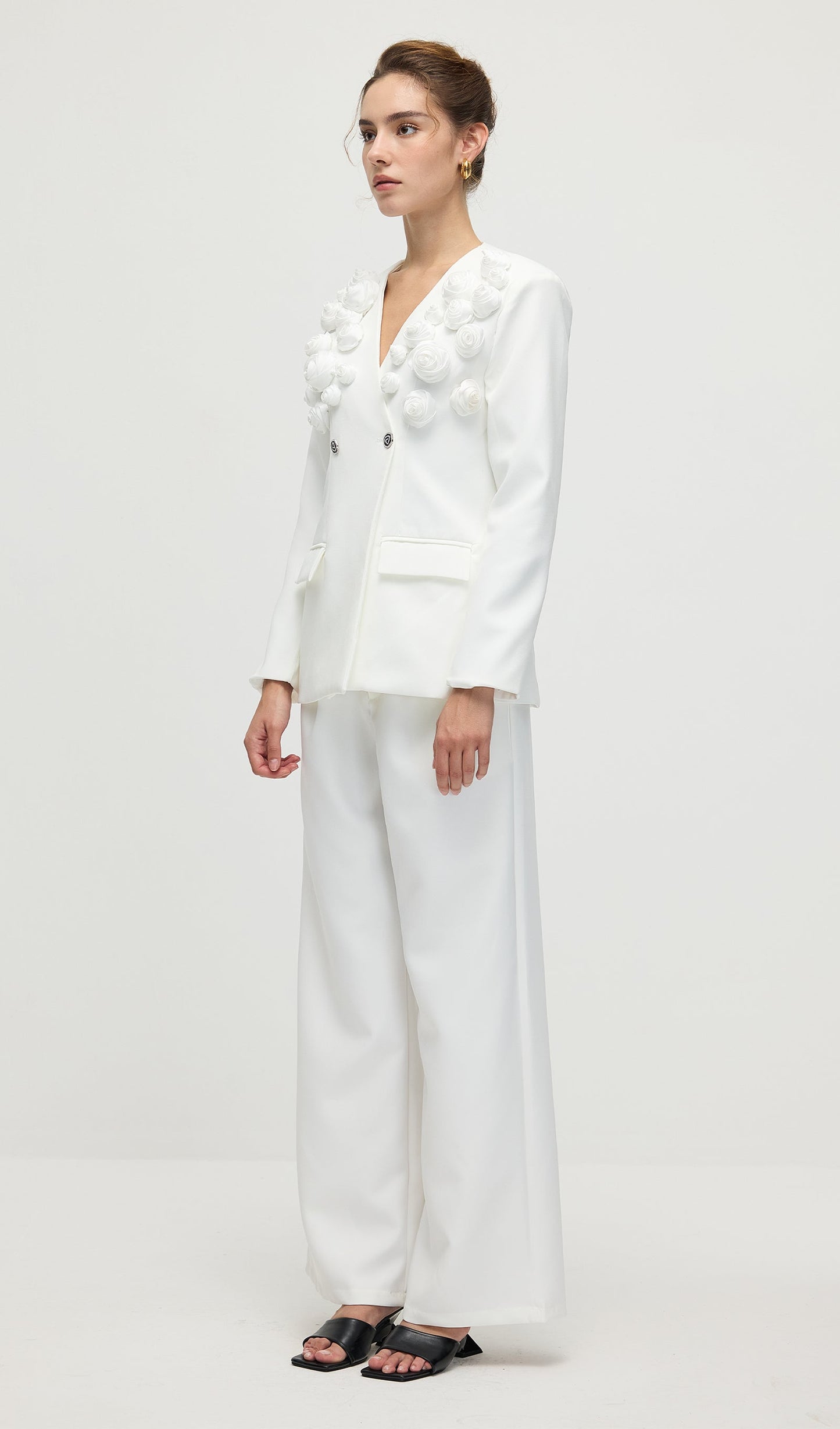 Slim Fit Blazer & Trousers Two-Piece Set In White