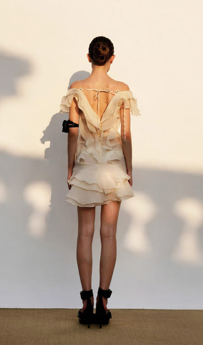 Layered Ruffled Mini Dress