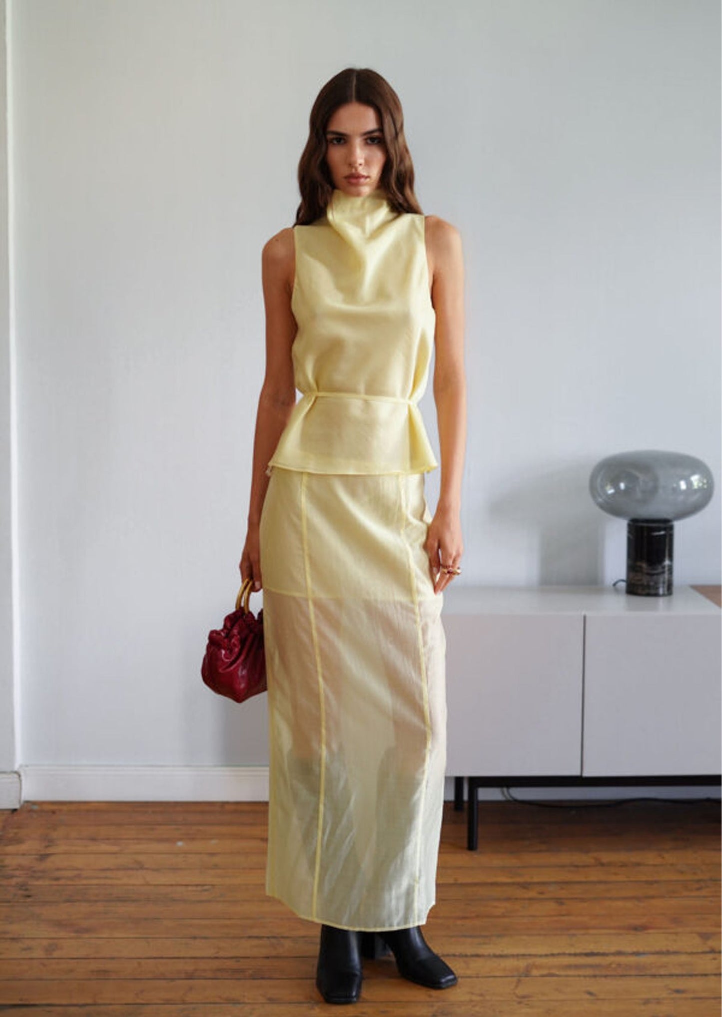 Rosie Semi Sheer Sleeveless Two Piece Set