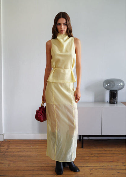 Rosie Semi Sheer Sleeveless Two Piece Set