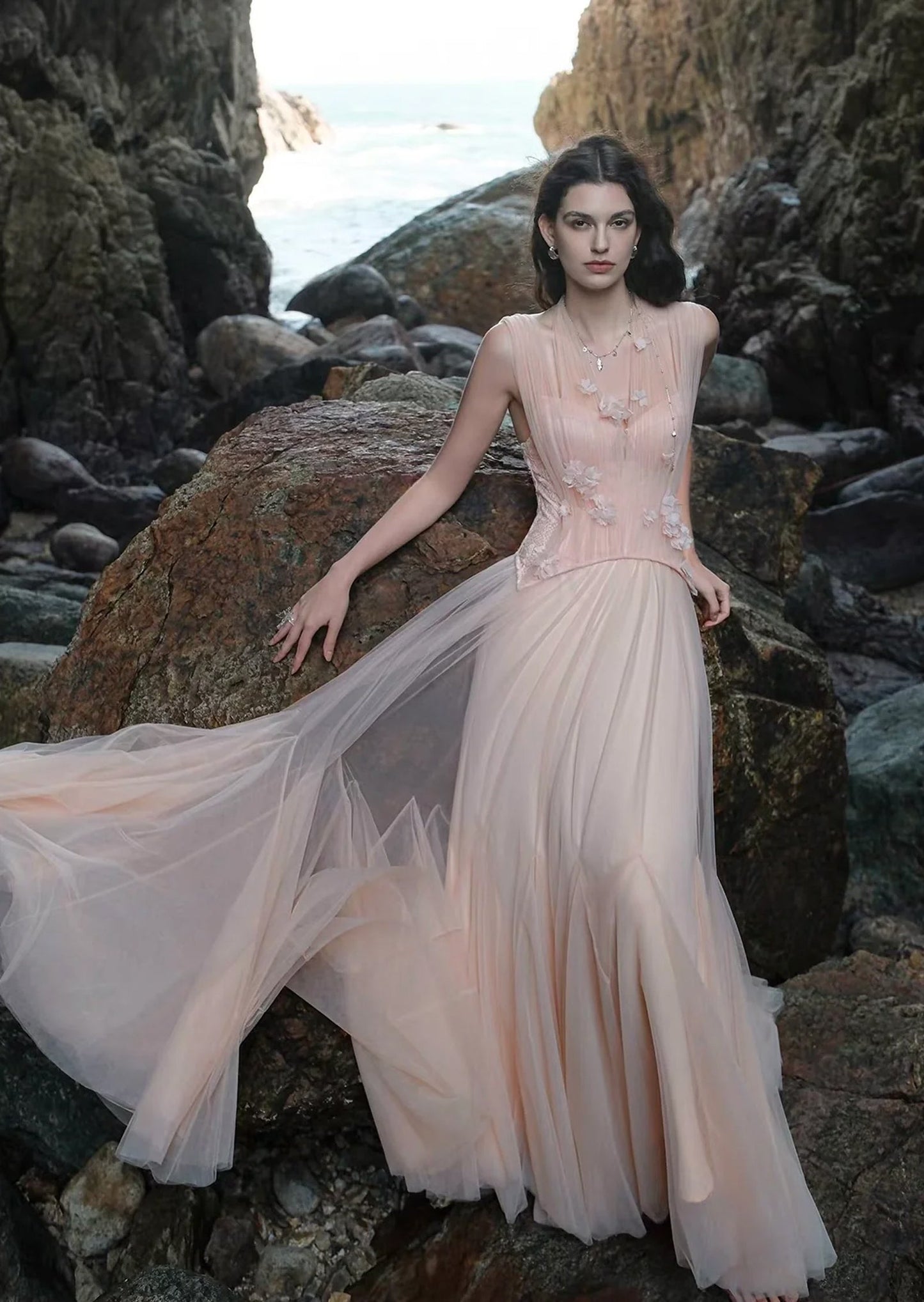 Bayleigh Sheer Flower Maxi Dress