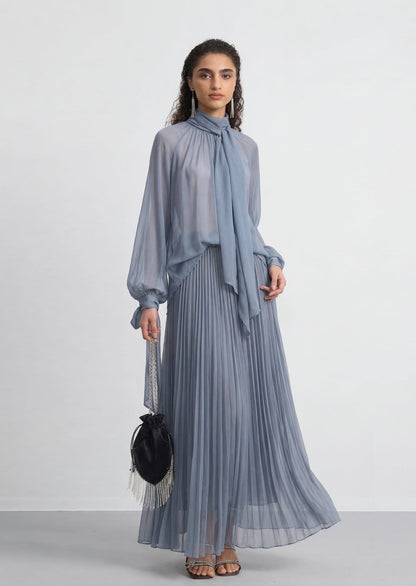 Eileen Tulle Maxi Skirt Two Piece Set