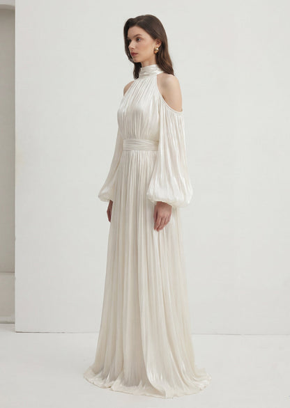 Lidar Off Shoulder Ruched Maxi Dress