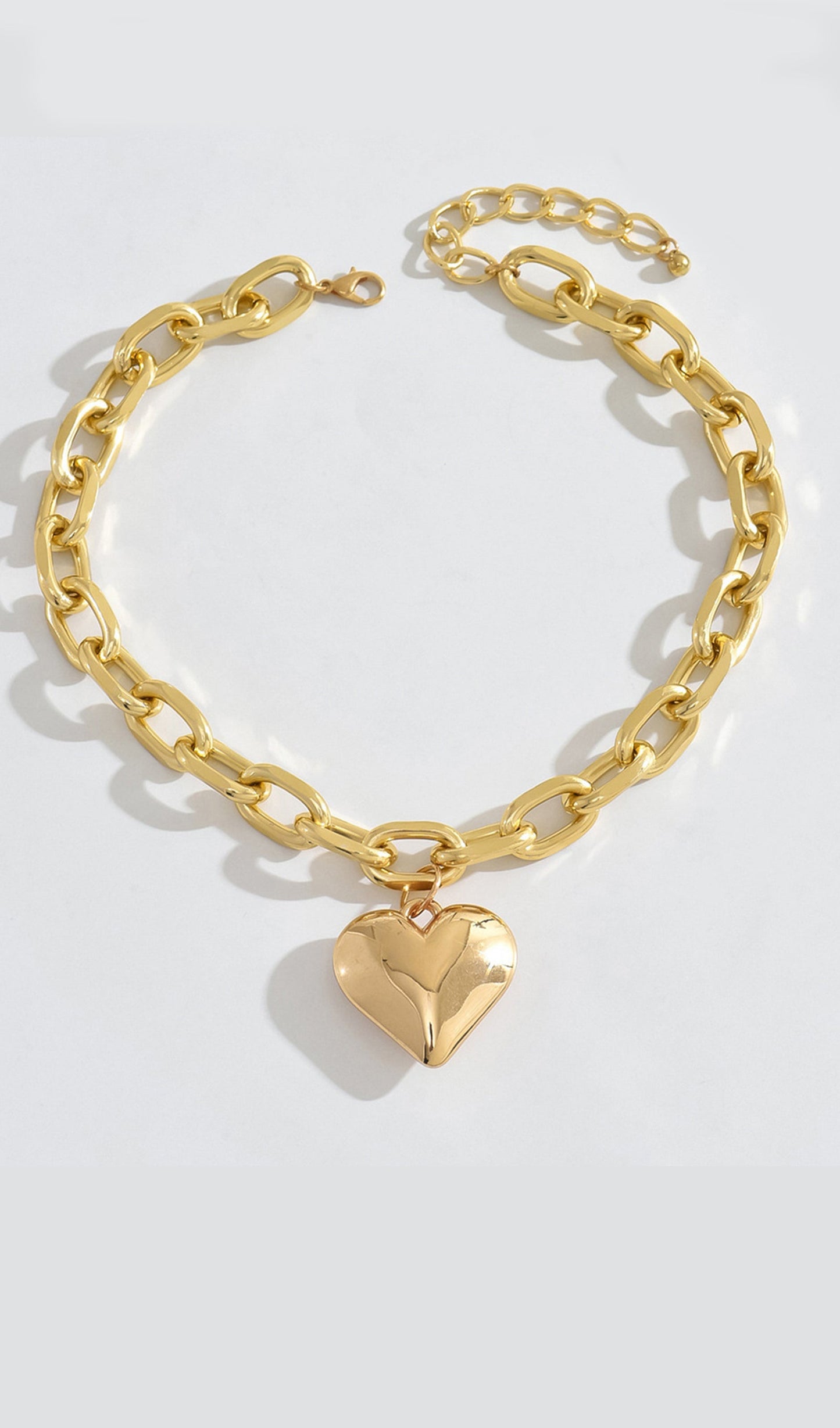 Heart Shaped Metal Necklace