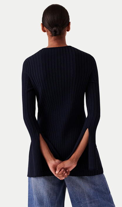 Ribbed Long Sleeve Cardigan