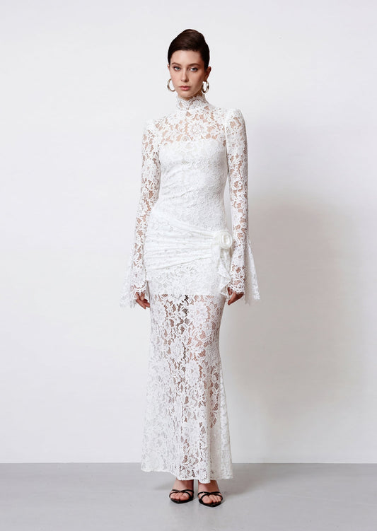 Bodita Lace Maxi Dress In White