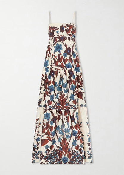 Simber Floral-Print Cotton Poplin Maxi Dress