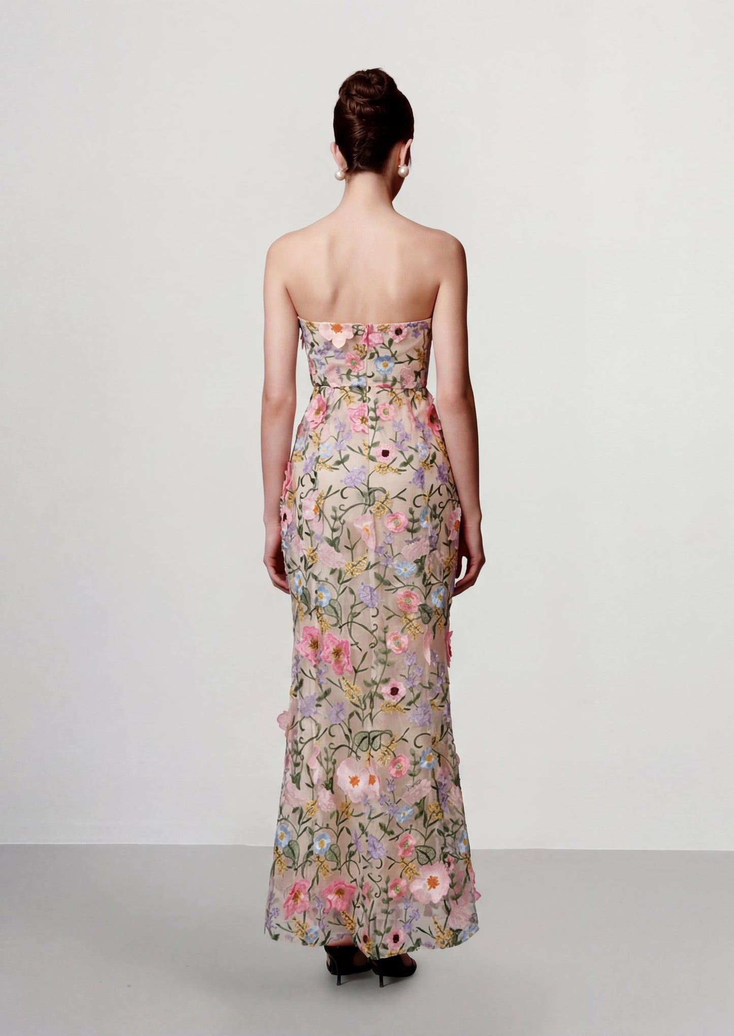 Juyce Strapless Maxi Dress In Floral