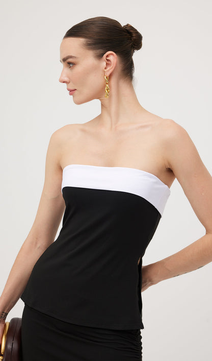 Colourbolck Slim Fit Tube Top