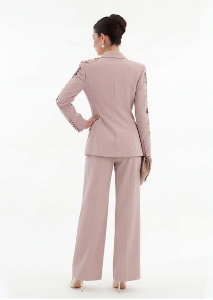 Dekia Sequin Floral Embroidery Suit