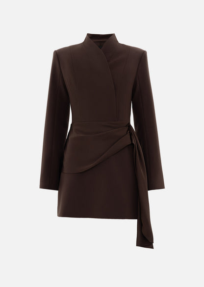 Mini Wrap Dress With Draped Waist
